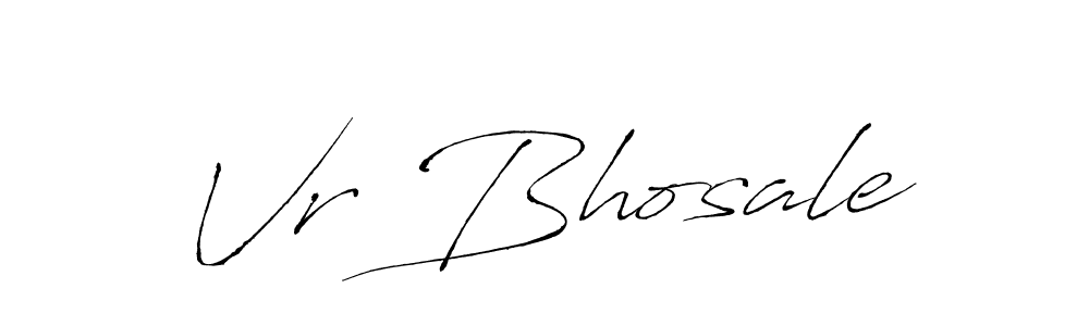 Design your own signature with our free online signature maker. With this signature software, you can create a handwritten (Antro_Vectra) signature for name Vr Bhosale. Vr Bhosale signature style 6 images and pictures png