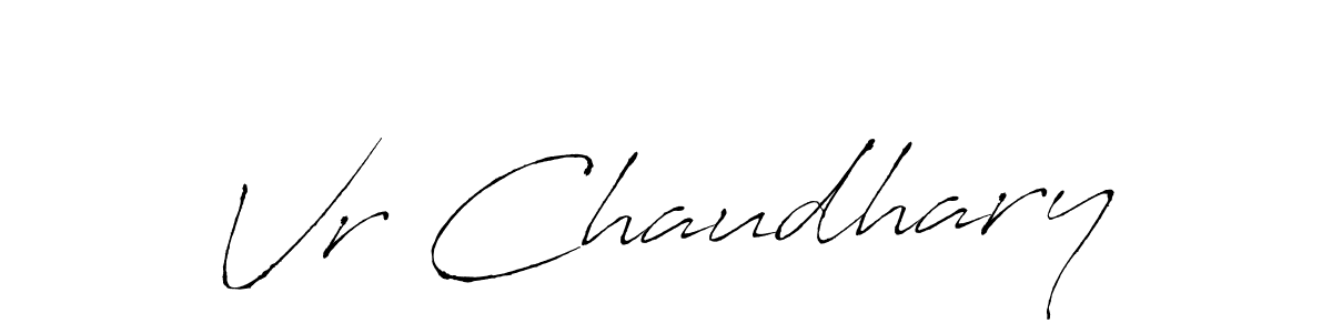 Use a signature maker to create a handwritten signature online. With this signature software, you can design (Antro_Vectra) your own signature for name Vr Chaudhary. Vr Chaudhary signature style 6 images and pictures png