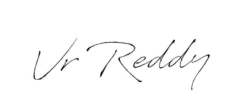 Design your own signature with our free online signature maker. With this signature software, you can create a handwritten (Antro_Vectra) signature for name Vr Reddy. Vr Reddy signature style 6 images and pictures png