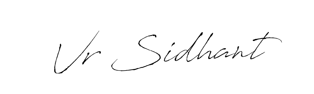 Also we have Vr Sidhant name is the best signature style. Create professional handwritten signature collection using Antro_Vectra autograph style. Vr Sidhant signature style 6 images and pictures png
