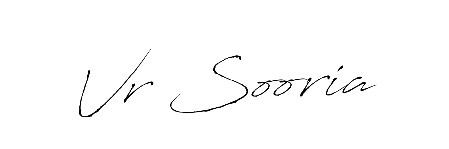 Similarly Antro_Vectra is the best handwritten signature design. Signature creator online .You can use it as an online autograph creator for name Vr Sooria. Vr Sooria signature style 6 images and pictures png