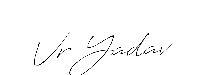 It looks lik you need a new signature style for name Vr Yadav. Design unique handwritten (Antro_Vectra) signature with our free signature maker in just a few clicks. Vr Yadav signature style 6 images and pictures png