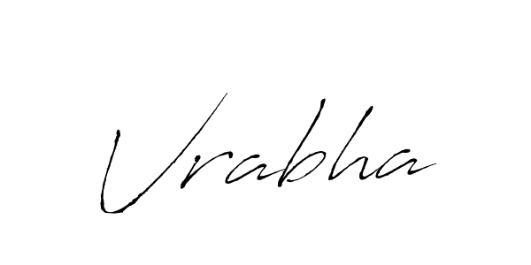 Vrabha stylish signature style. Best Handwritten Sign (Antro_Vectra) for my name. Handwritten Signature Collection Ideas for my name Vrabha. Vrabha signature style 6 images and pictures png