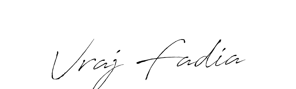 How to make Vraj Fadia signature? Antro_Vectra is a professional autograph style. Create handwritten signature for Vraj Fadia name. Vraj Fadia signature style 6 images and pictures png