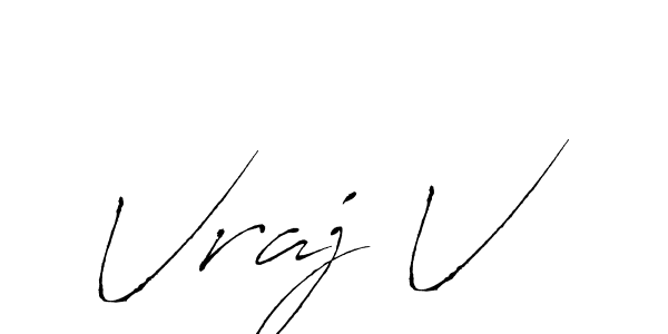 How to Draw Vraj V signature style? Antro_Vectra is a latest design signature styles for name Vraj V. Vraj V signature style 6 images and pictures png