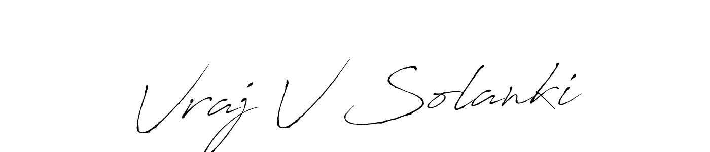 You should practise on your own different ways (Antro_Vectra) to write your name (Vraj V Solanki) in signature. don't let someone else do it for you. Vraj V Solanki signature style 6 images and pictures png