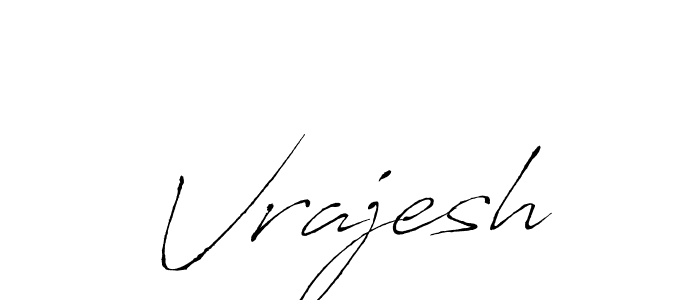 Make a beautiful signature design for name Vrajesh. With this signature (Antro_Vectra) style, you can create a handwritten signature for free. Vrajesh signature style 6 images and pictures png