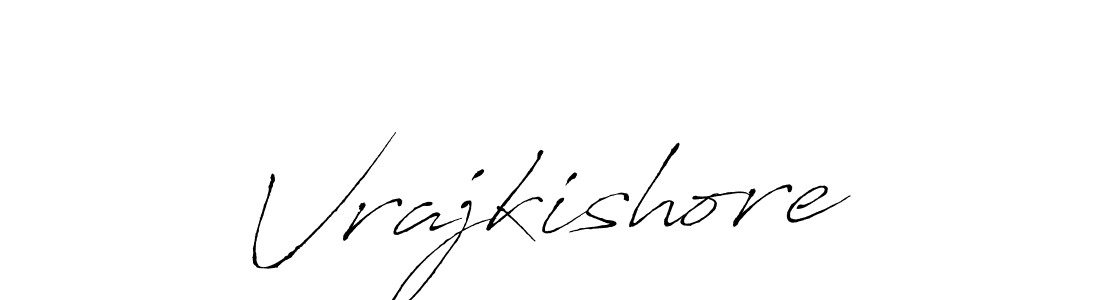 How to make Vrajkishore name signature. Use Antro_Vectra style for creating short signs online. This is the latest handwritten sign. Vrajkishore signature style 6 images and pictures png