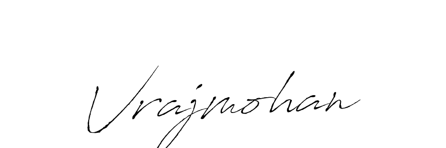 Make a beautiful signature design for name Vrajmohan. With this signature (Antro_Vectra) style, you can create a handwritten signature for free. Vrajmohan signature style 6 images and pictures png