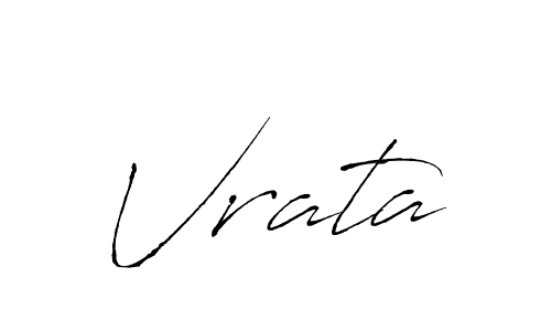 Design your own signature with our free online signature maker. With this signature software, you can create a handwritten (Antro_Vectra) signature for name Vrata. Vrata signature style 6 images and pictures png