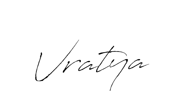 Make a beautiful signature design for name Vratya. With this signature (Antro_Vectra) style, you can create a handwritten signature for free. Vratya signature style 6 images and pictures png