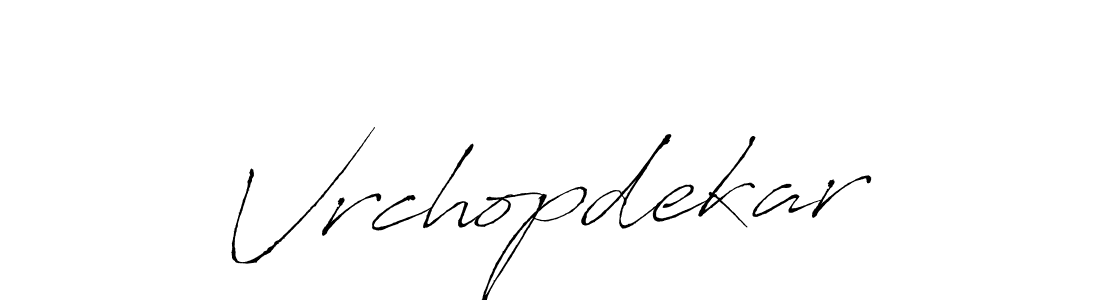 How to make Vrchopdekar signature? Antro_Vectra is a professional autograph style. Create handwritten signature for Vrchopdekar name. Vrchopdekar signature style 6 images and pictures png