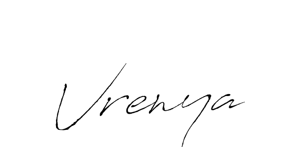 Antro_Vectra is a professional signature style that is perfect for those who want to add a touch of class to their signature. It is also a great choice for those who want to make their signature more unique. Get Vrenya name to fancy signature for free. Vrenya signature style 6 images and pictures png