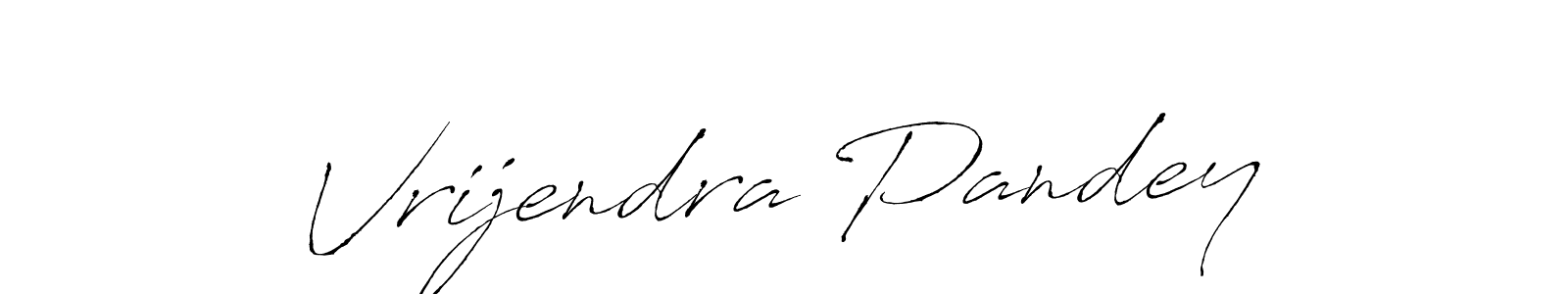 Vrijendra Pandey stylish signature style. Best Handwritten Sign (Antro_Vectra) for my name. Handwritten Signature Collection Ideas for my name Vrijendra Pandey. Vrijendra Pandey signature style 6 images and pictures png