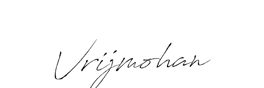 How to make Vrijmohan signature? Antro_Vectra is a professional autograph style. Create handwritten signature for Vrijmohan name. Vrijmohan signature style 6 images and pictures png
