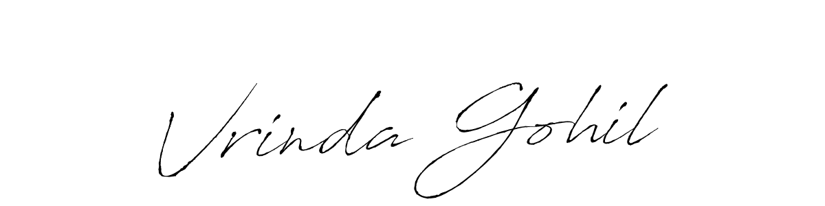 Make a short Vrinda Gohil signature style. Manage your documents anywhere anytime using Antro_Vectra. Create and add eSignatures, submit forms, share and send files easily. Vrinda Gohil signature style 6 images and pictures png