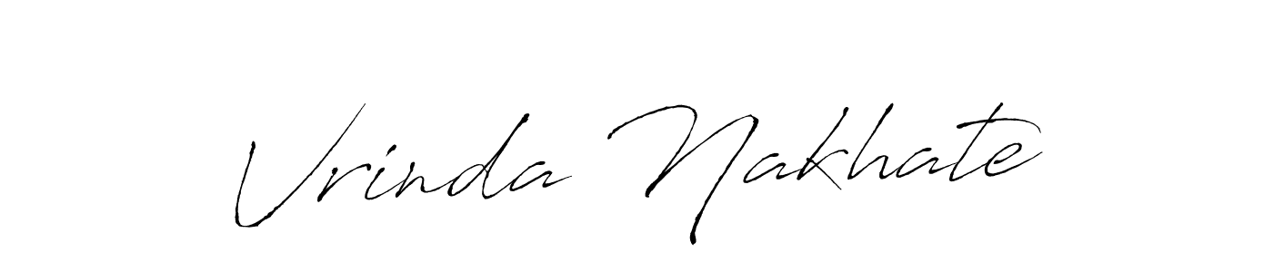 Antro_Vectra is a professional signature style that is perfect for those who want to add a touch of class to their signature. It is also a great choice for those who want to make their signature more unique. Get Vrinda Nakhate name to fancy signature for free. Vrinda Nakhate signature style 6 images and pictures png