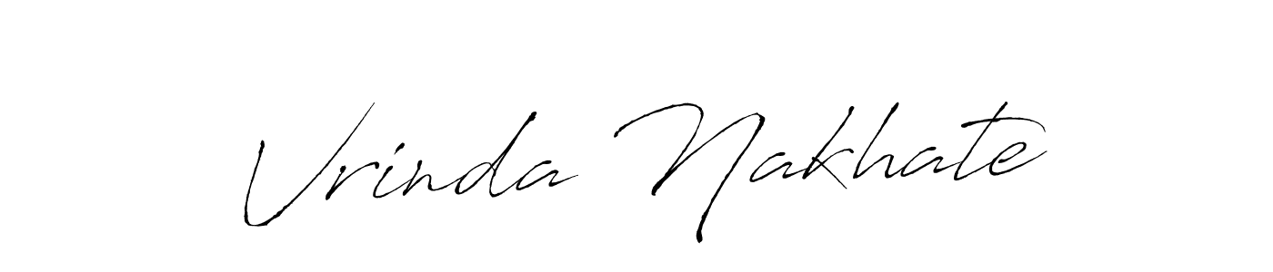 Antro_Vectra is a professional signature style that is perfect for those who want to add a touch of class to their signature. It is also a great choice for those who want to make their signature more unique. Get Vrinda Nakhate name to fancy signature for free. Vrinda Nakhate signature style 6 images and pictures png