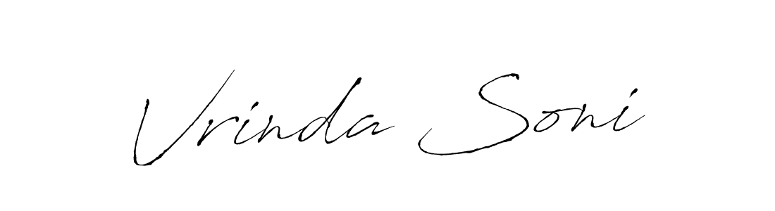 Use a signature maker to create a handwritten signature online. With this signature software, you can design (Antro_Vectra) your own signature for name Vrinda Soni. Vrinda Soni signature style 6 images and pictures png