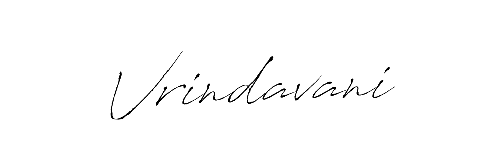 Use a signature maker to create a handwritten signature online. With this signature software, you can design (Antro_Vectra) your own signature for name Vrindavani. Vrindavani signature style 6 images and pictures png