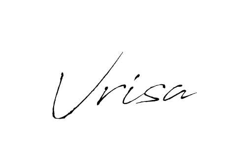 Antro_Vectra is a professional signature style that is perfect for those who want to add a touch of class to their signature. It is also a great choice for those who want to make their signature more unique. Get Vrisa name to fancy signature for free. Vrisa signature style 6 images and pictures png