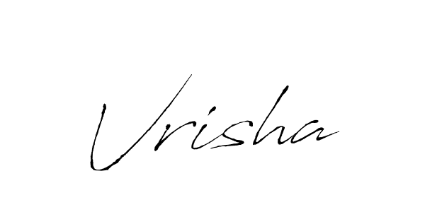 Create a beautiful signature design for name Vrisha. With this signature (Antro_Vectra) fonts, you can make a handwritten signature for free. Vrisha signature style 6 images and pictures png