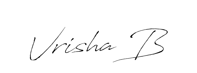 How to make Vrisha B name signature. Use Antro_Vectra style for creating short signs online. This is the latest handwritten sign. Vrisha B signature style 6 images and pictures png