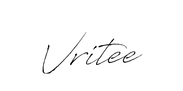 Make a beautiful signature design for name Vritee. With this signature (Antro_Vectra) style, you can create a handwritten signature for free. Vritee signature style 6 images and pictures png