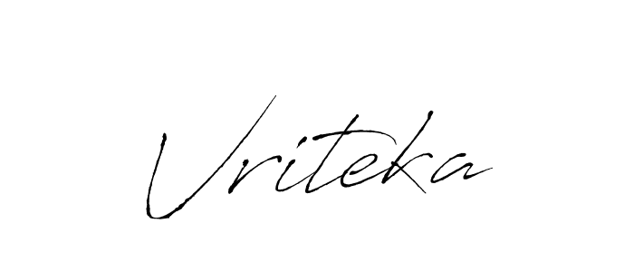 Create a beautiful signature design for name Vriteka. With this signature (Antro_Vectra) fonts, you can make a handwritten signature for free. Vriteka signature style 6 images and pictures png