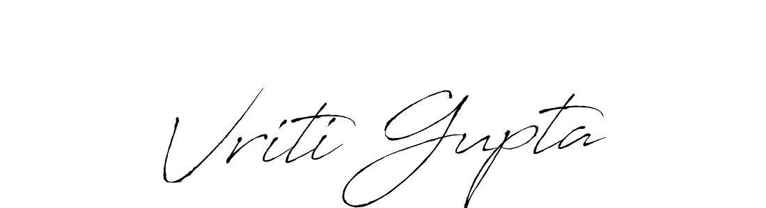 Vriti Gupta stylish signature style. Best Handwritten Sign (Antro_Vectra) for my name. Handwritten Signature Collection Ideas for my name Vriti Gupta. Vriti Gupta signature style 6 images and pictures png