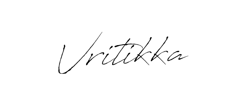 The best way (Antro_Vectra) to make a short signature is to pick only two or three words in your name. The name Vritikka include a total of six letters. For converting this name. Vritikka signature style 6 images and pictures png