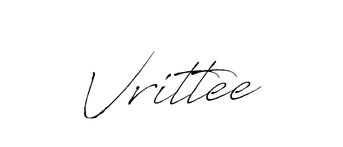 Make a beautiful signature design for name Vrittee. With this signature (Antro_Vectra) style, you can create a handwritten signature for free. Vrittee signature style 6 images and pictures png