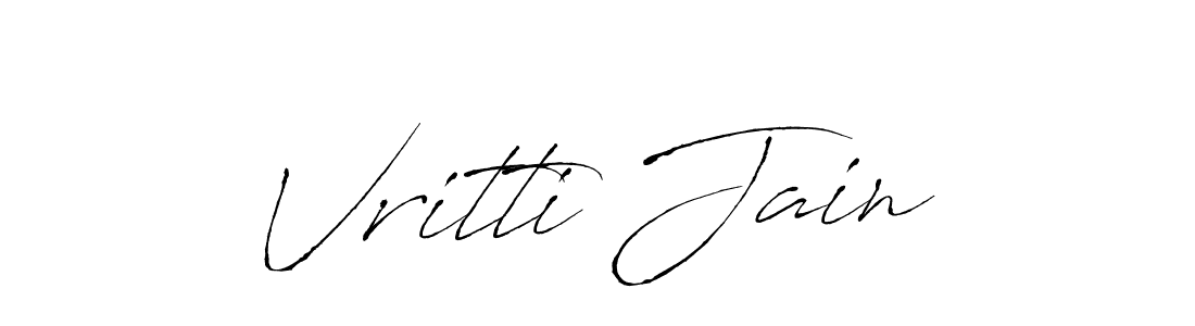 You should practise on your own different ways (Antro_Vectra) to write your name (Vritti Jain) in signature. don't let someone else do it for you. Vritti Jain signature style 6 images and pictures png