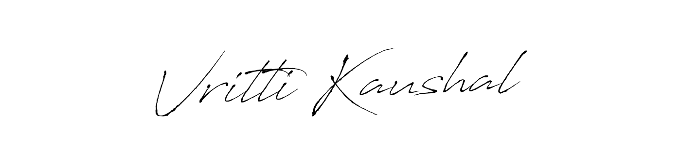 Also You can easily find your signature by using the search form. We will create Vritti Kaushal name handwritten signature images for you free of cost using Antro_Vectra sign style. Vritti Kaushal signature style 6 images and pictures png