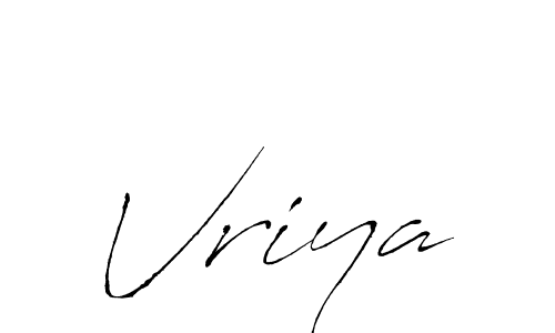 Vriya stylish signature style. Best Handwritten Sign (Antro_Vectra) for my name. Handwritten Signature Collection Ideas for my name Vriya. Vriya signature style 6 images and pictures png