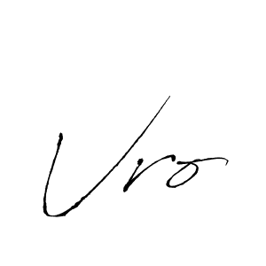 How to make Vro name signature. Use Antro_Vectra style for creating short signs online. This is the latest handwritten sign. Vro signature style 6 images and pictures png