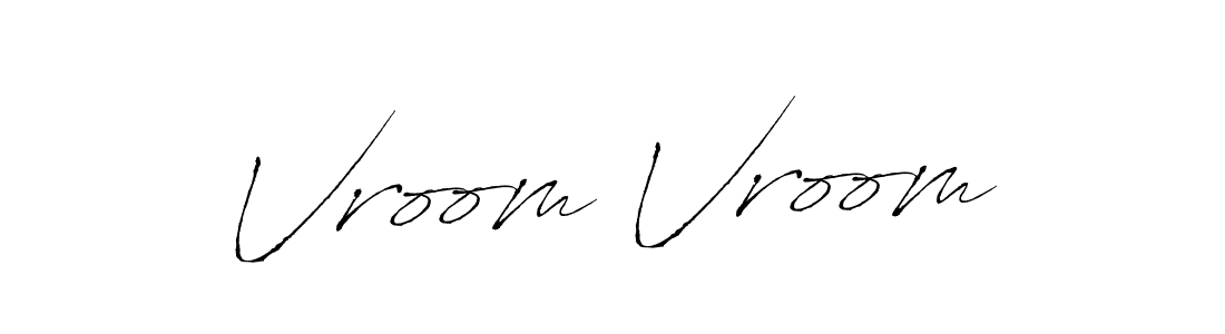 Make a beautiful signature design for name Vroom Vroom. With this signature (Antro_Vectra) style, you can create a handwritten signature for free. Vroom Vroom signature style 6 images and pictures png