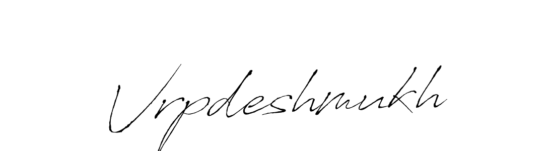 How to make Vrpdeshmukh signature? Antro_Vectra is a professional autograph style. Create handwritten signature for Vrpdeshmukh name. Vrpdeshmukh signature style 6 images and pictures png