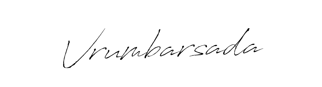 Antro_Vectra is a professional signature style that is perfect for those who want to add a touch of class to their signature. It is also a great choice for those who want to make their signature more unique. Get Vrumbarsada name to fancy signature for free. Vrumbarsada signature style 6 images and pictures png