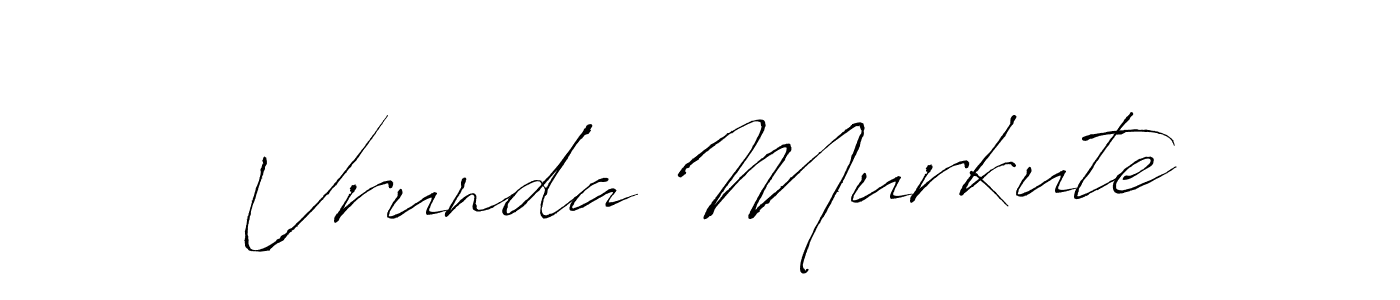Similarly Antro_Vectra is the best handwritten signature design. Signature creator online .You can use it as an online autograph creator for name Vrunda Murkute. Vrunda Murkute signature style 6 images and pictures png