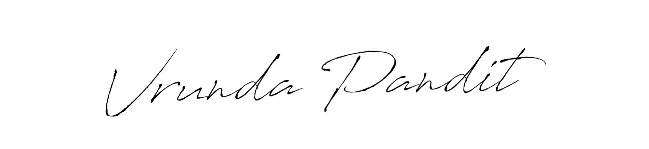 Design your own signature with our free online signature maker. With this signature software, you can create a handwritten (Antro_Vectra) signature for name Vrunda Pandit. Vrunda Pandit signature style 6 images and pictures png