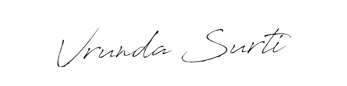 How to Draw Vrunda Surti signature style? Antro_Vectra is a latest design signature styles for name Vrunda Surti. Vrunda Surti signature style 6 images and pictures png