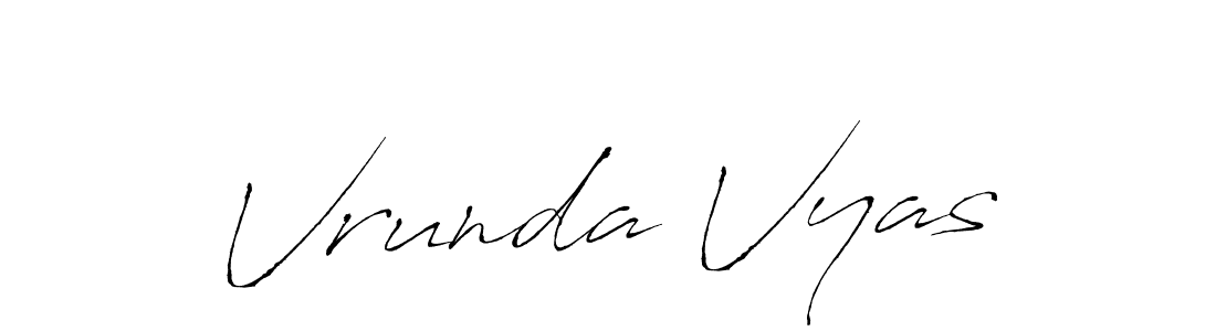 Design your own signature with our free online signature maker. With this signature software, you can create a handwritten (Antro_Vectra) signature for name Vrunda Vyas. Vrunda Vyas signature style 6 images and pictures png