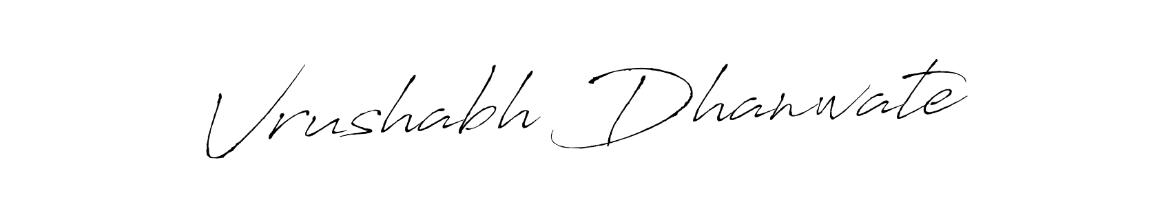 Also we have Vrushabh Dhanwate name is the best signature style. Create professional handwritten signature collection using Antro_Vectra autograph style. Vrushabh Dhanwate signature style 6 images and pictures png