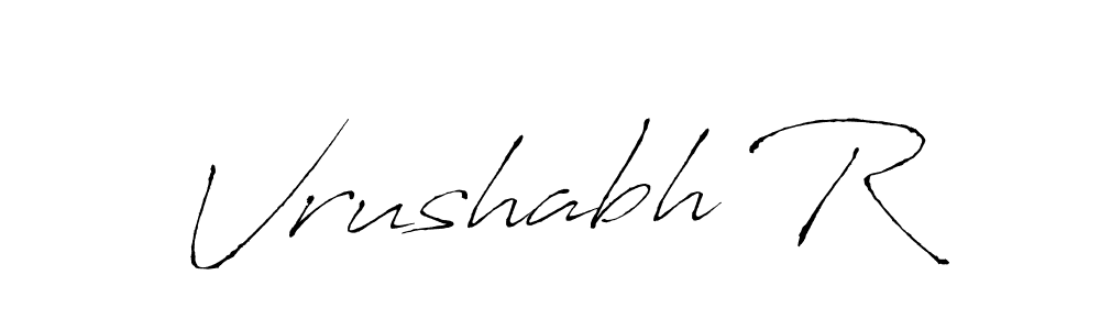Also we have Vrushabh R name is the best signature style. Create professional handwritten signature collection using Antro_Vectra autograph style. Vrushabh R signature style 6 images and pictures png