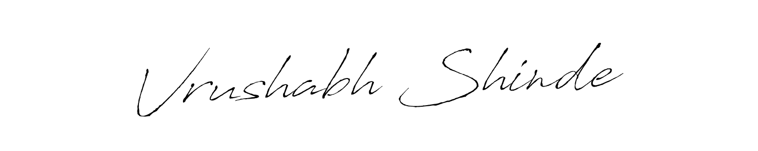 Design your own signature with our free online signature maker. With this signature software, you can create a handwritten (Antro_Vectra) signature for name Vrushabh Shinde. Vrushabh Shinde signature style 6 images and pictures png