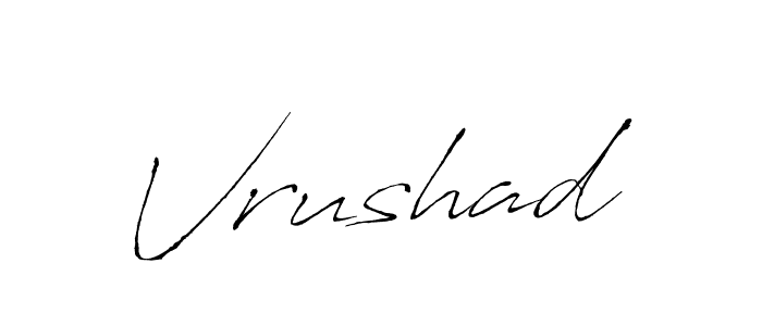 Make a beautiful signature design for name Vrushad. With this signature (Antro_Vectra) style, you can create a handwritten signature for free. Vrushad signature style 6 images and pictures png