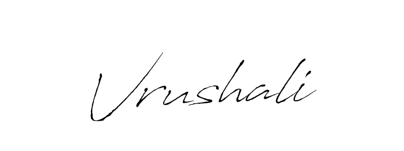 How to make Vrushali signature? Antro_Vectra is a professional autograph style. Create handwritten signature for Vrushali name. Vrushali signature style 6 images and pictures png