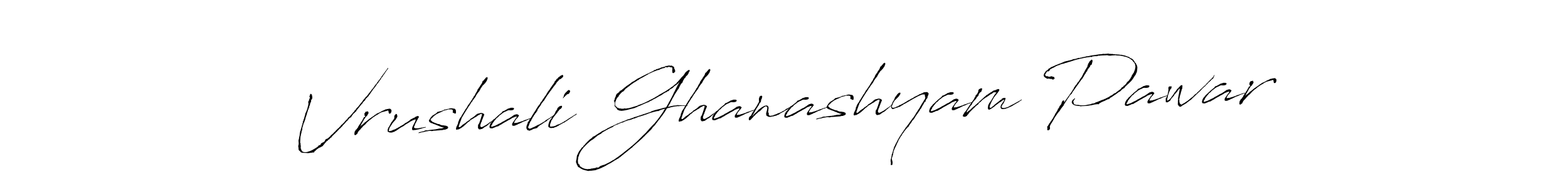 You can use this online signature creator to create a handwritten signature for the name Vrushali Ghanashyam Pawar. This is the best online autograph maker. Vrushali Ghanashyam Pawar signature style 6 images and pictures png