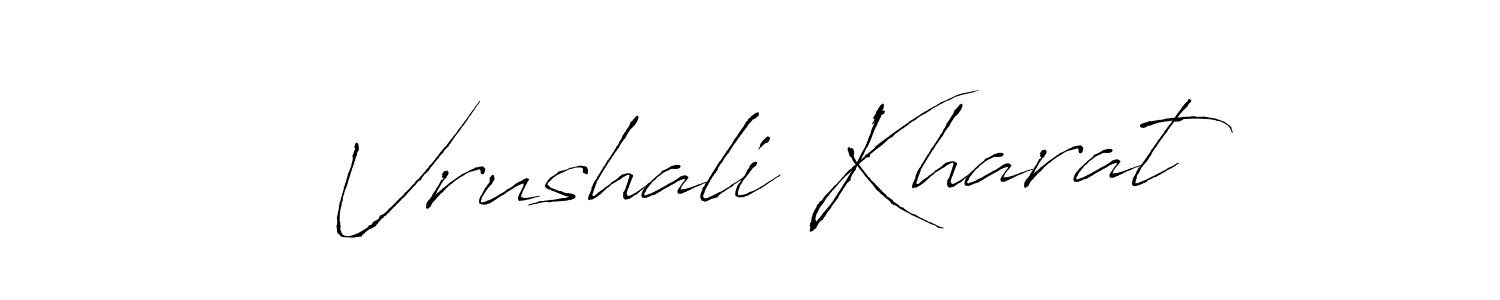 Design your own signature with our free online signature maker. With this signature software, you can create a handwritten (Antro_Vectra) signature for name Vrushali Kharat. Vrushali Kharat signature style 6 images and pictures png